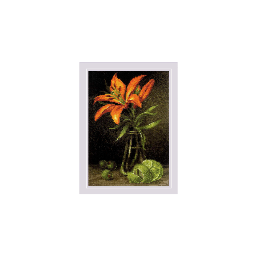 Uab Riolis Cross stitch kit Lily and Lime 15x21 SR2097