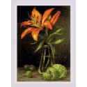 Uab Riolis Cross stitch kit Lily and Lime 15x21 SR2097 Uab Riolis Cross stitch kit Lily and Lime 15x21 SR2097