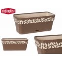 Flower box with tray Gaia 30x13x12cm brown Flower box with tray Gaia 30x13x12cm brown
