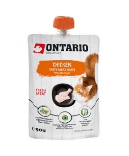 Canned cat food : Ontario Chicken Fresh Meat Paste, 90 g