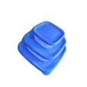Food containers set of 3 rectangular 0,25+0,8+1,7L Fresh&Go blue Food containers set of 3 rectangular 0,25+0,8+1,7L Fresh&Go blue