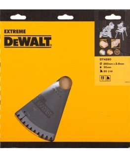 Cutting disc for wood DeWalt 260x2.6x30.0 mm Z80 -5°