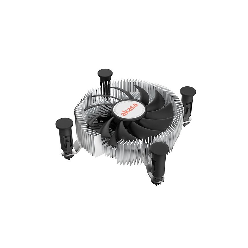 Akasa AK-CC6601EP01 computer cooling system Processor Heatsink/Radiatior 7.5 cm Aluminium, Black 1 p