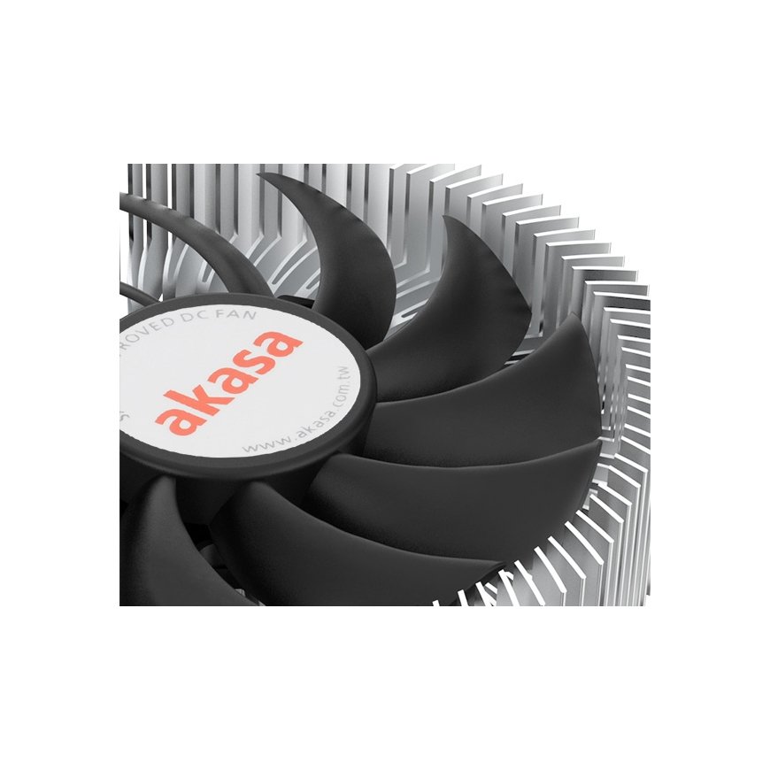 Akasa AK-CC6601EP01 computer cooling system Processor Heatsink/Radiatior 7.5 cm Aluminium, Black 1 p – 2