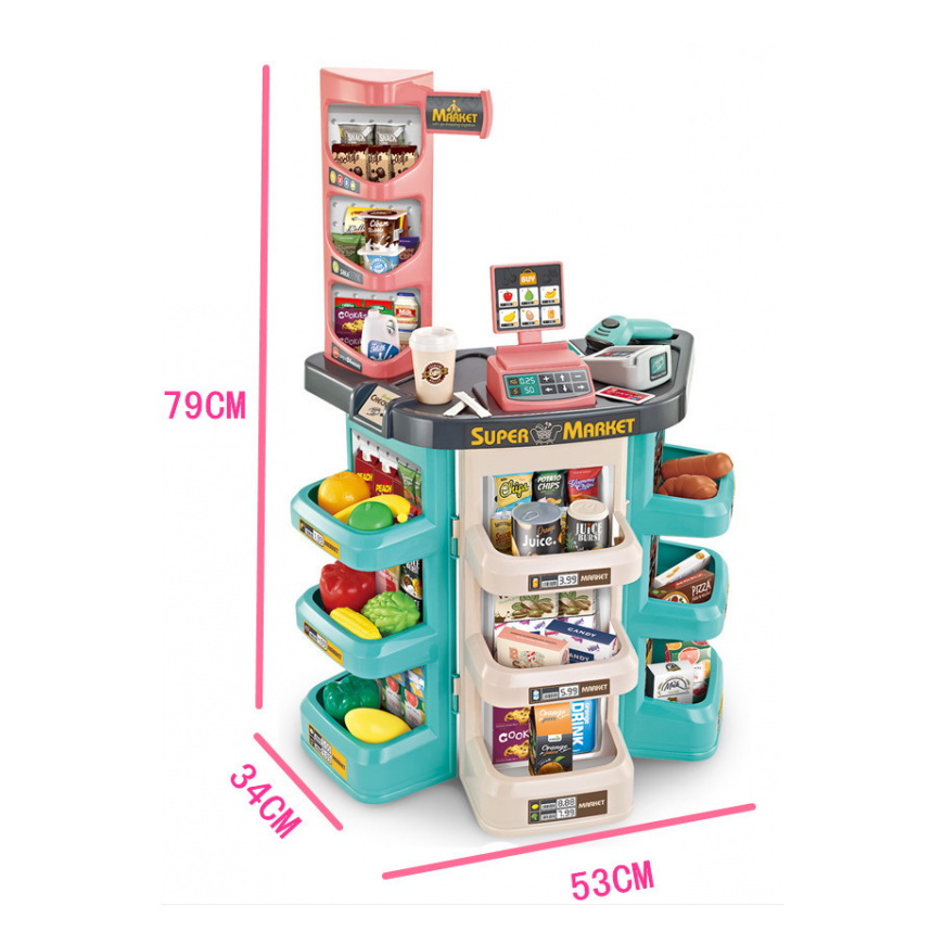 Toy shop with trolley and accessories 47 pcs. Whoopie, blue – 5