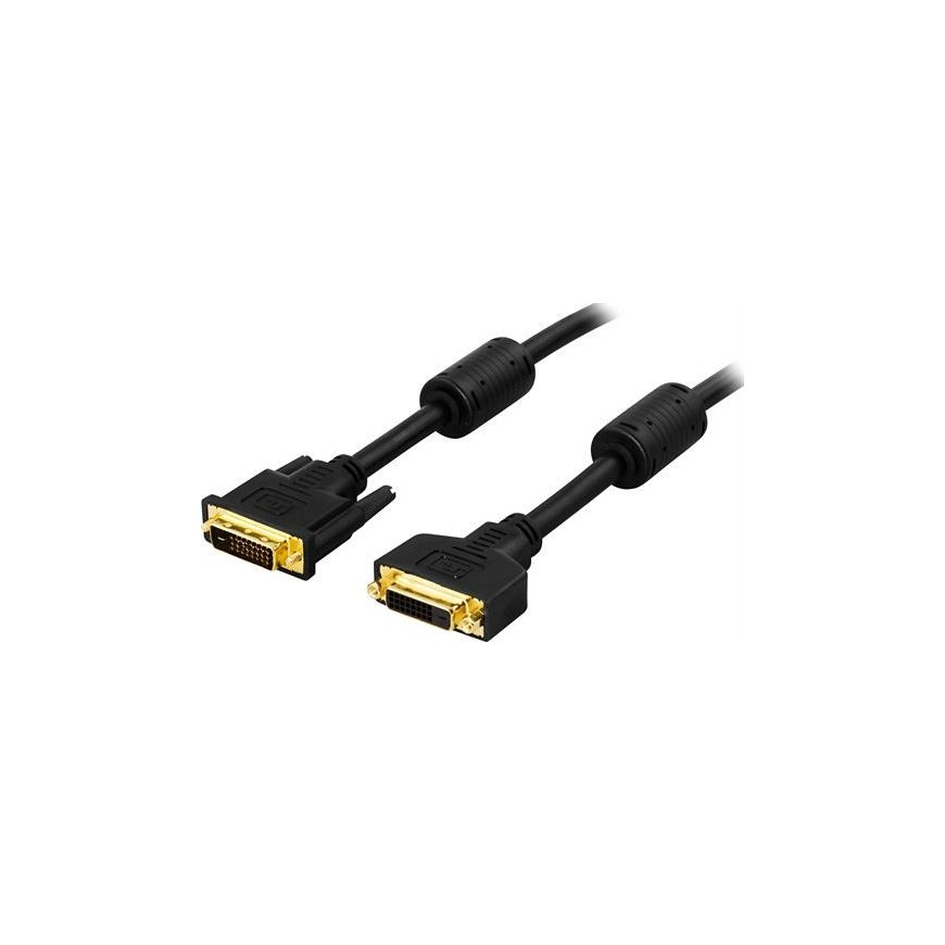 Deltaco DVI-602A DVI cable 2 m DVI-D Black