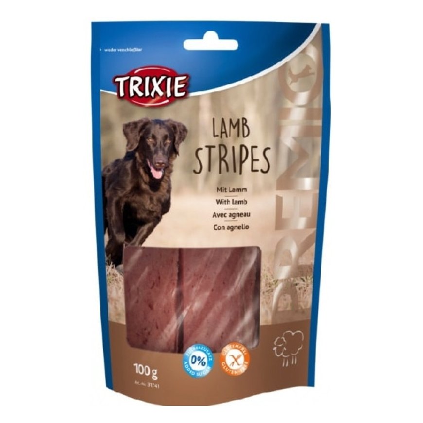Treats for dogs : Trixie Premio Lamb Stripes, 100g