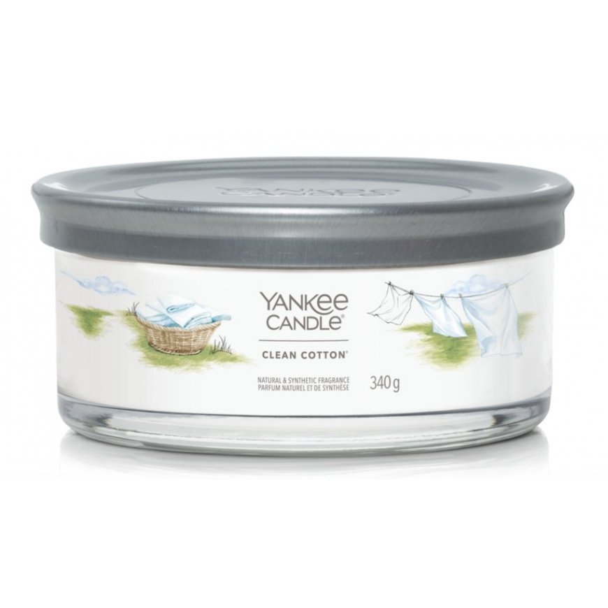 Yankee Candle Clean Cotton vahaküünal Silinder Puuvillaõis, Sidrun, Valge lill Valge 1 tk