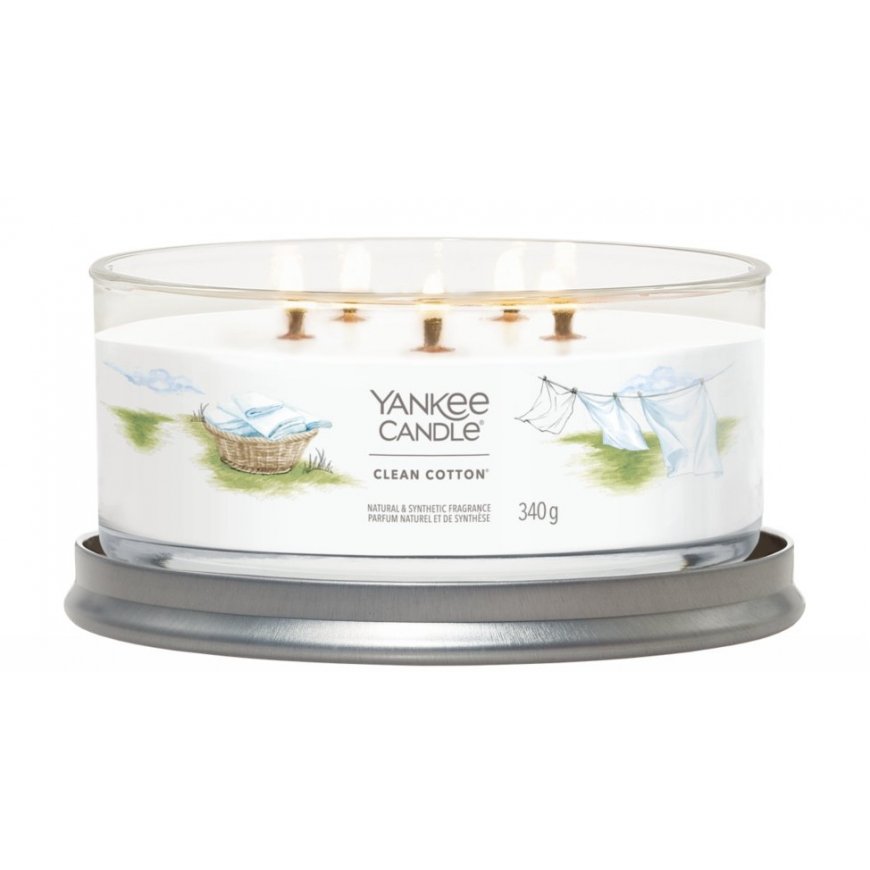 Yankee Candle Clean Cotton vahaküünal Silinder Puuvillaõis, Sidrun, Valge lill Valge 1 tk – 2
