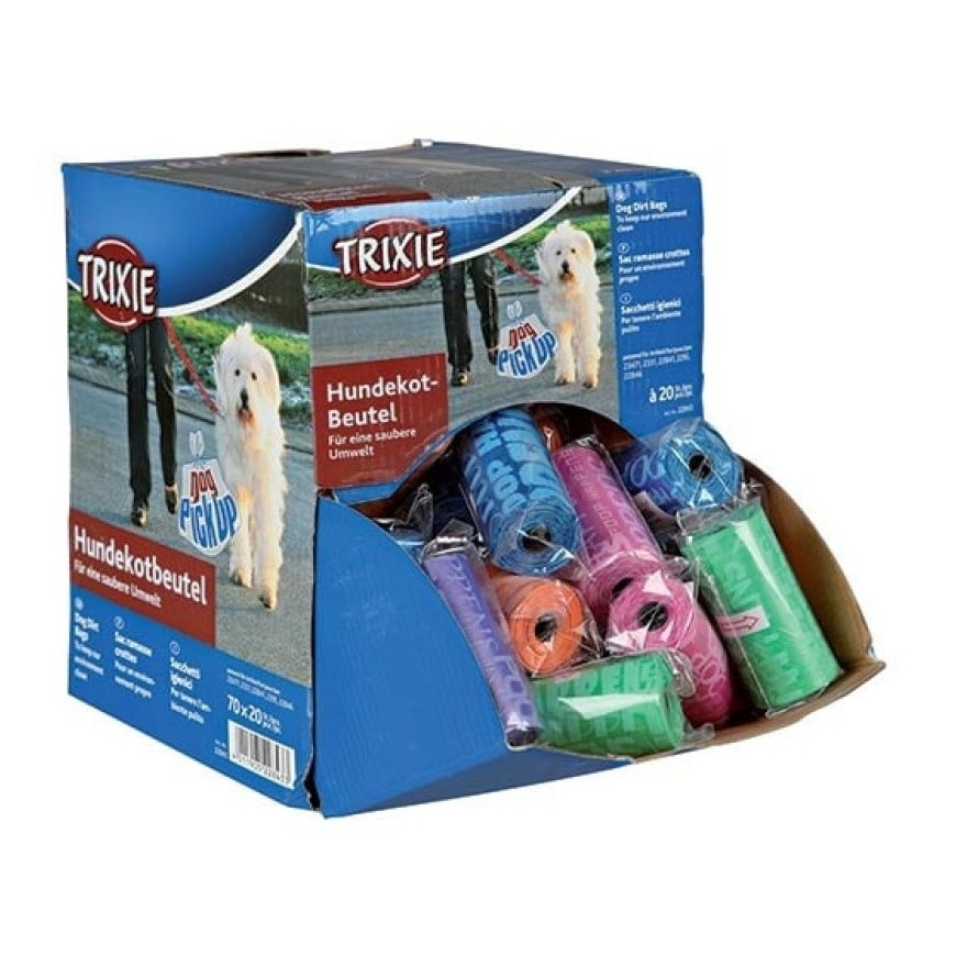 Bags : Trixie Dog Pick Up display for dog dirt bags, M, 70 rolls – 2