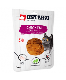 Cat treats : Ontario Cat Chicken Thin Pieces 50g.