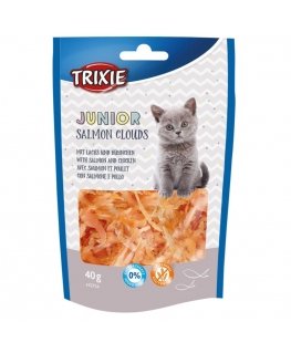 Treats for kittens : Trixie Junior Salmon Clouds 40g