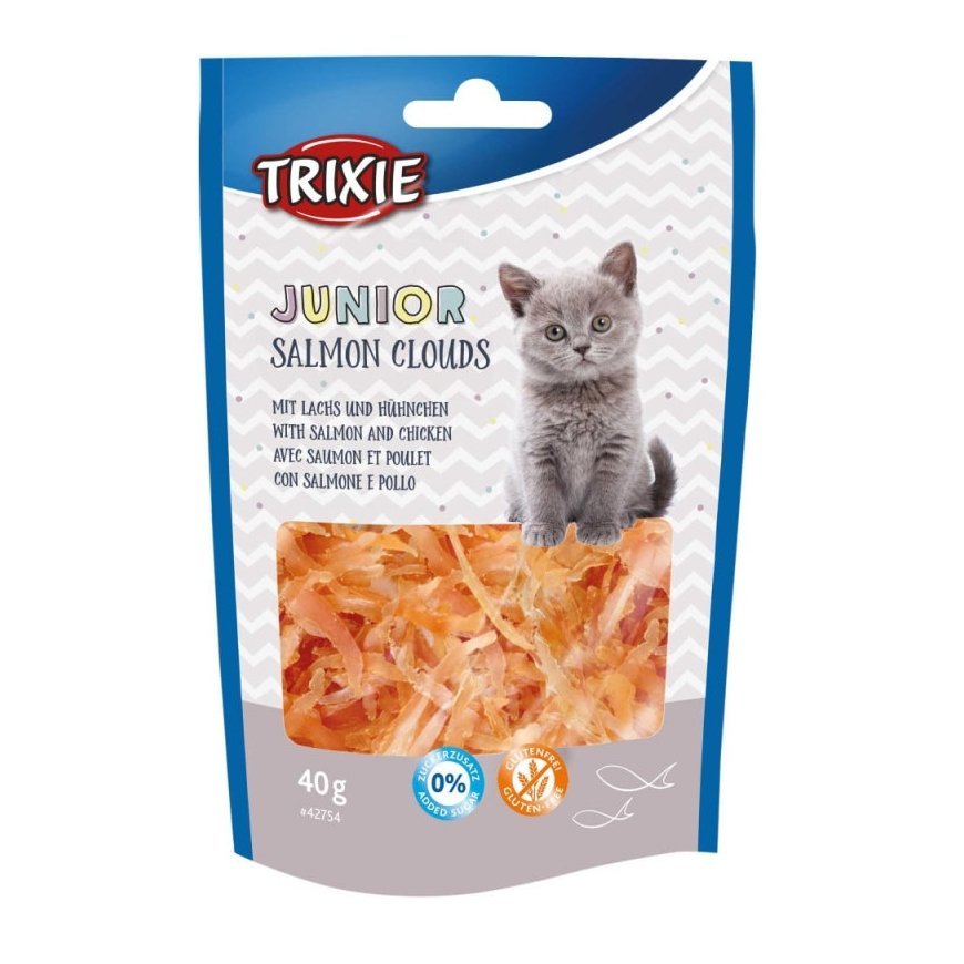 Treats for kittens : Trixie Junior Salmon Clouds 40g