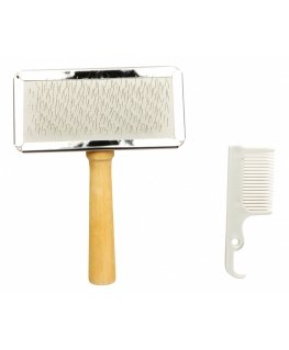 TRIXIE 2354 Silver, White, Wood Cat (animal) / Dog Brush