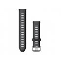 Garmin Quick Release band, Silicone, 20 mm, Black/Slate grey