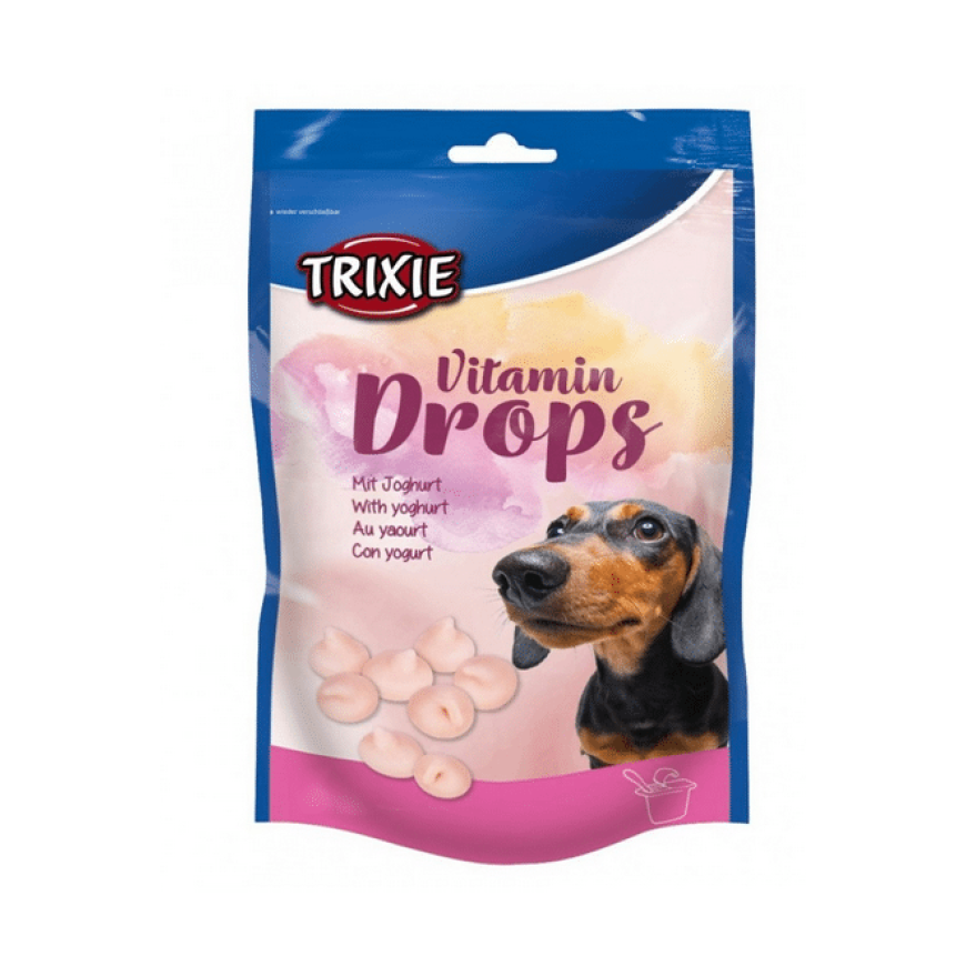 Treats for dogs : Trixie Vitamin Drops with Yoghurt, 200g