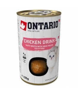 Canned soup for kittens : Ontario Drink Kitten Chicken, 135 g