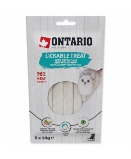 Treats for cats - Ontario Lickable Treats with Tuna and Shrimp,