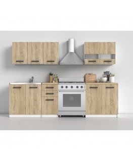 Topeshop KUCHNIA SET SONOMA keittiön & ruokailuhuoneen huonekalusarja