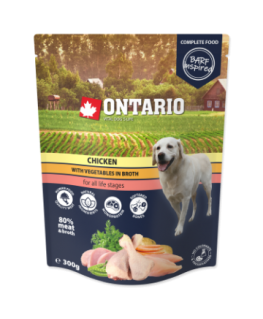 Canned dog food - Ontario Dog Beef with vegetable in broth, 300g