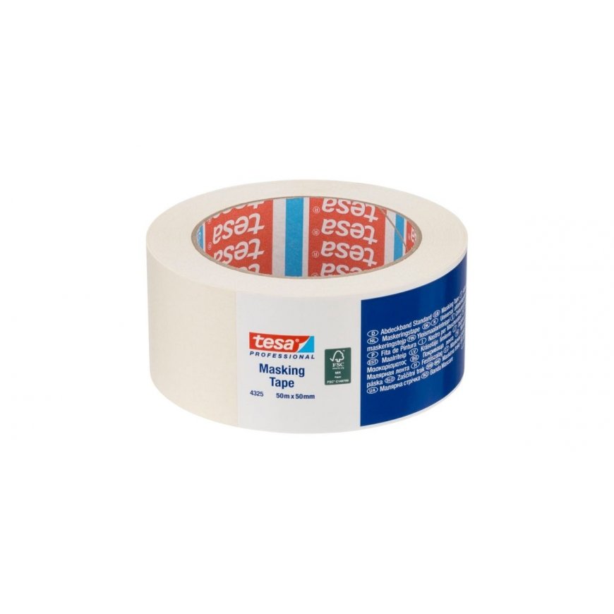 Tesa Masking Tape 50m x 50mm Stand.Prof. white 04325