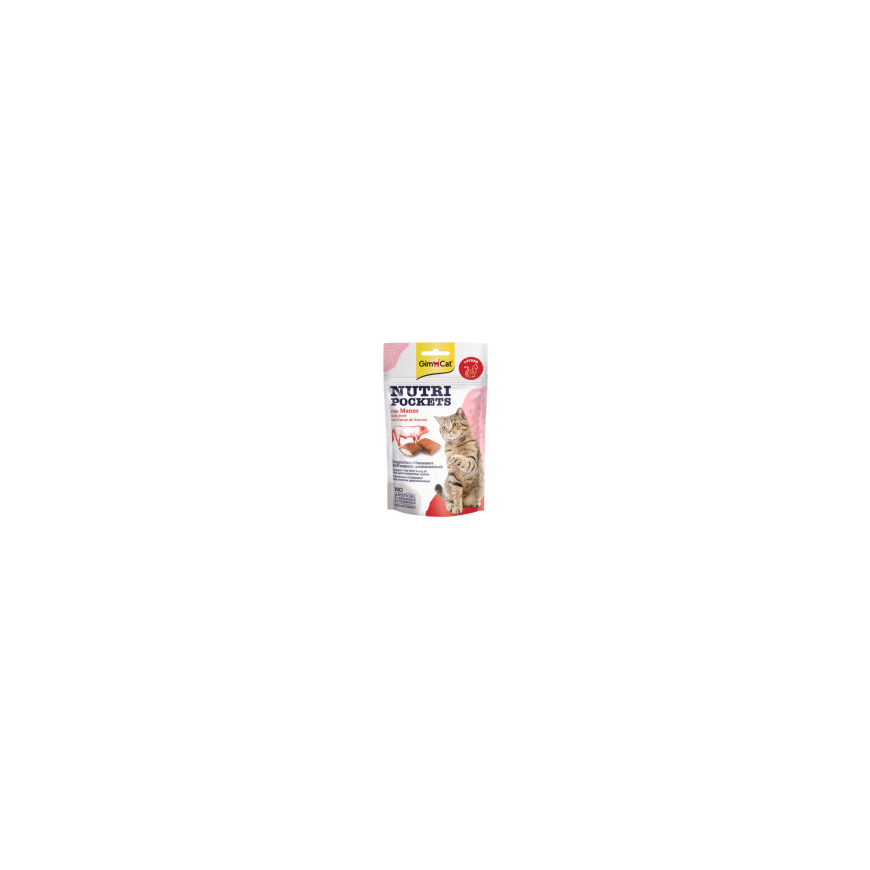 Cat food : GIMBORN GimCat Nutri Pockets with Beef and Malt 60g