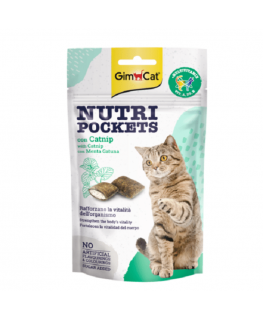 Cat treats : GimCat Nutri Pockets with Mint and Multivitamin, 60