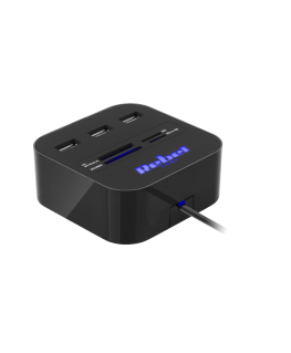 Rebel KOM1020 USB 2.0 Hub with card reader microSD / SD / SDHC