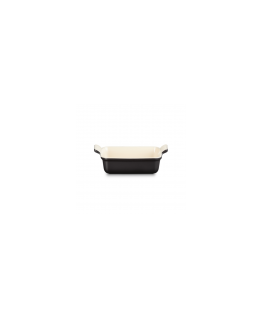 Le Creuset Rectangular Heritage Stoneware 19x14cm | 1,1L black