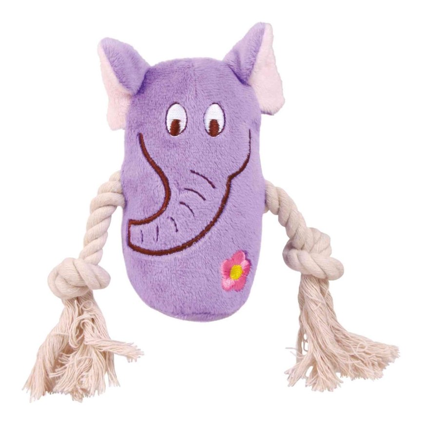 Plush toy : Trixie Animals with rope 13cm, 1 piece