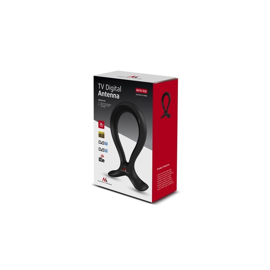 Maclean MCTV-920 televizijos antena Vidaus 26 dB – 4