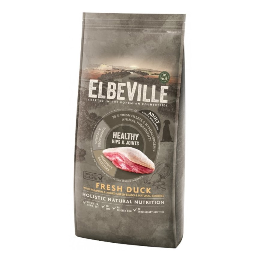 Dry food for dogs - ELBEVILLE Adult Large Fresh Duck Healthy Hip