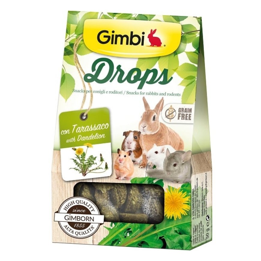 Rodent feed : Gimbi Drops with dandelion 50g. : with dandelion