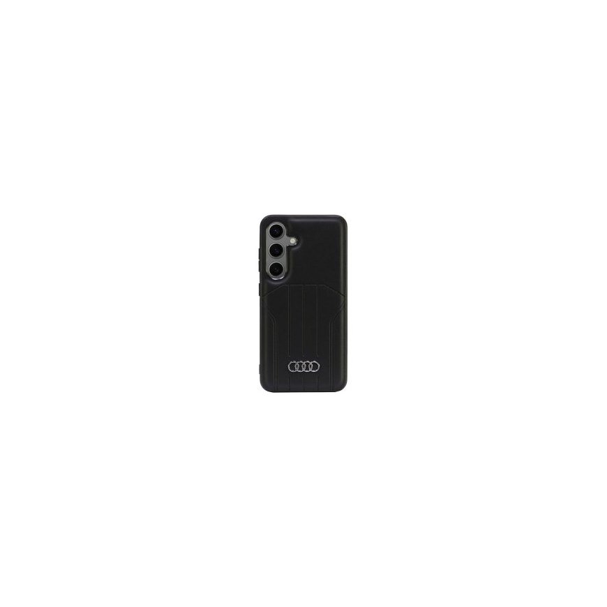 Audi Synthetic Leather MagSafe S24 S921 czarny|black hardcase AU