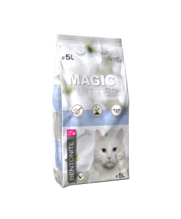 Cat litter : MAGIC LITTER Bentonite Ultra White 5l