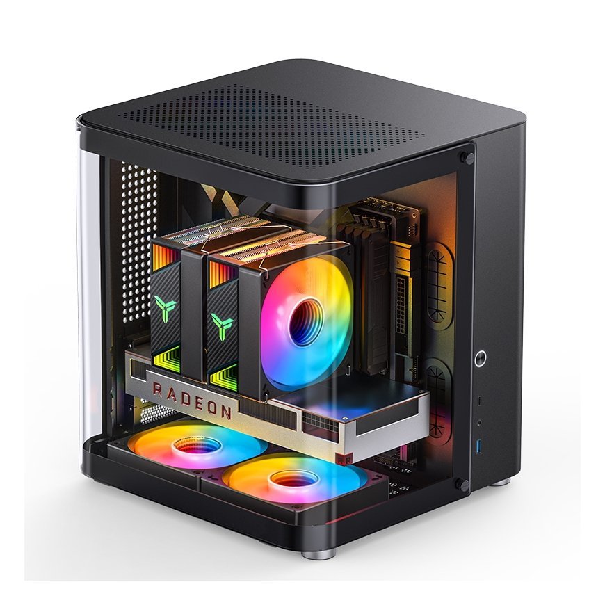Jonsbo TK-1 2.0 „Mini Tower“ Juoda – 2