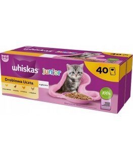 WHISKAS Junior Poultry in jelly - wet cat food - 40 x 85g