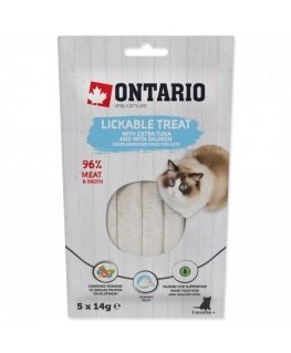 Treats for cats - Ontario Lickable Treats with Tuna and Salmon,