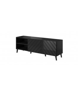 Cama RTV cabinet ABETO 150x42x52 black glossy