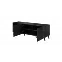 Cama RTV cabinet ABETO 150x42x52 black glossy