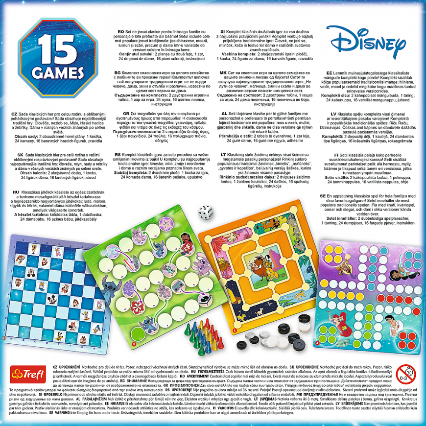 TREFL DISNEY Комплект настольных игр 15 в 1 – 5