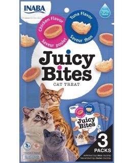 INABA Juicy Bites Vistas un tunča - kaķu kārumi - 3 x 11g