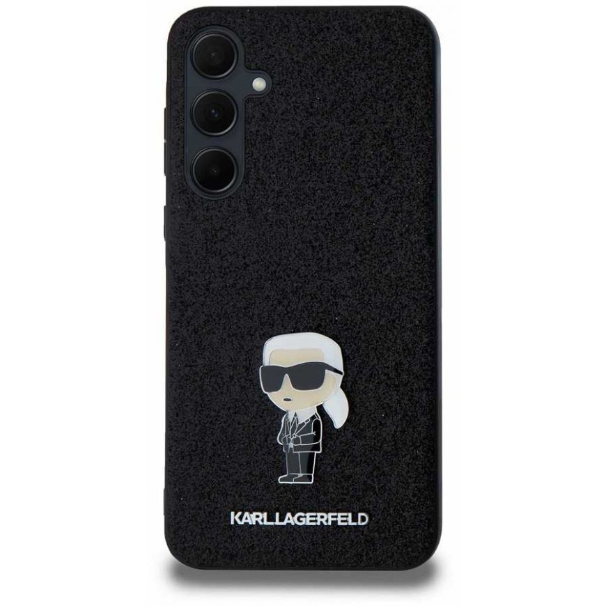 Case Karl Lagerfeld KLHCSA35GKNPSK A35 A356 black/black hardcase Fixed Glitter Ikonik Logo Metal Pin – 2