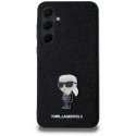 Dėklas Karl Lagerfeld KLHCSA35GKNPSK A35 A356 juoda/juodas hardcase Fixed Glitter Ikonik Logo Metal Pin