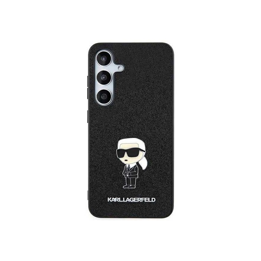 Dėklas Karl Lagerfeld KLHCSA35GKNPSK A35 A356 juoda/juodas hardcase Fixed Glitter Ikonik Logo Metal Pin – 3