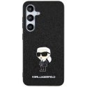 Case Karl Lagerfeld KLHCSA35GKNPSK A35 A356 black/black hardcase Fixed Glitter Ikonik Logo Metal Pin