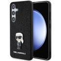 Case Karl Lagerfeld KLHCSA35GKNPSK A35 A356 black/black hardcase Fixed Glitter Ikonik Logo Metal Pin