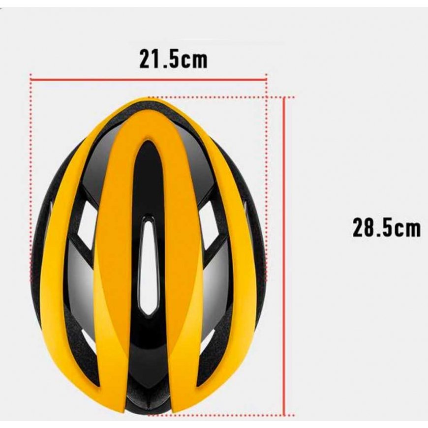 Rockbros Cycling helmet universal adjustable size M black-yellow – 5