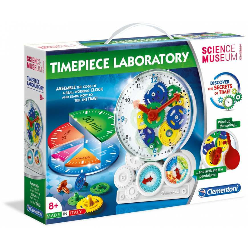 Clementoni, Clock How Is Work, Construction Set, 61763, Unisex, 8+ Years – 2