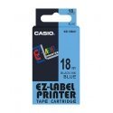 Casio XR-18BU1 etikečių juostelė Juoda ant mėlynos